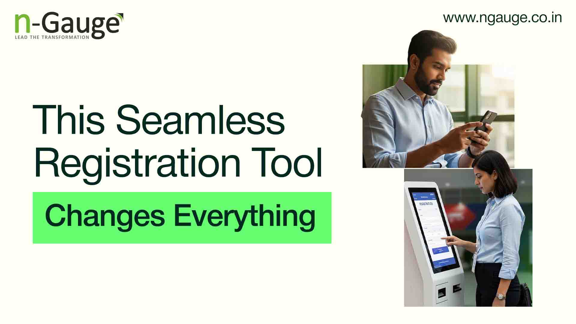 n-Gauge exhibition registration software – seamless QR check-in and digital self-registration kiosk for events in India.